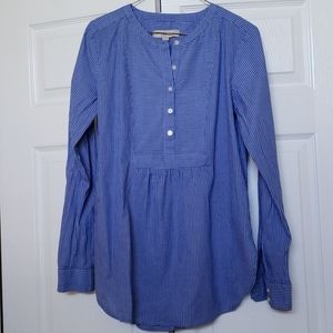 Loft Striped Cotton Tunic Top